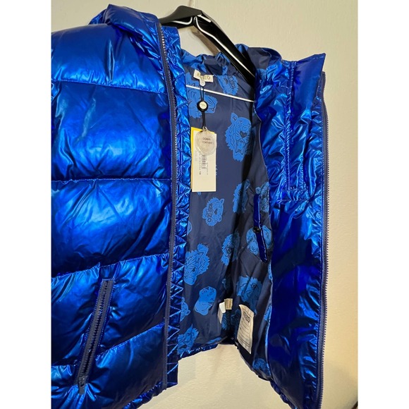 Kenzo Down Feather Metallic Blue Jacket - Picture 7 of 9
